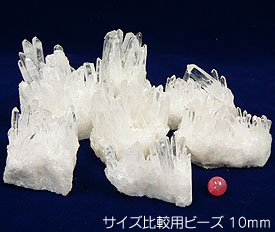 天然石【小さい水晶クラスター7個セット 中国四川産[55×40×H:65 